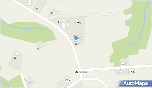 Zabratówka, Zabratówka, 65, mapa Zabratówka