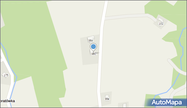 Zabratówka, Zabratówka, 98C, mapa Zabratówka