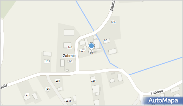 Zabrnie, Zabrnie, 65, mapa Zabrnie