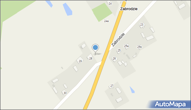 Zabrodzie, Zabrodzie, 28a, mapa Zabrodzie