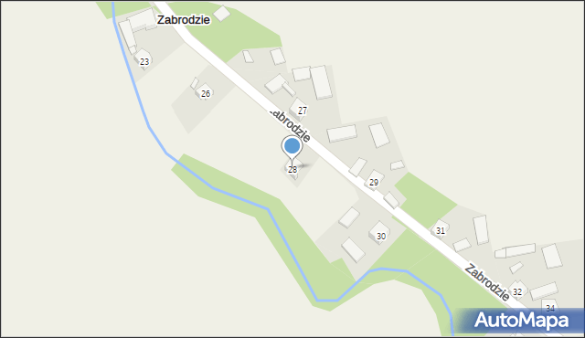 Zabrodzie, Zabrodzie, 28, mapa Zabrodzie