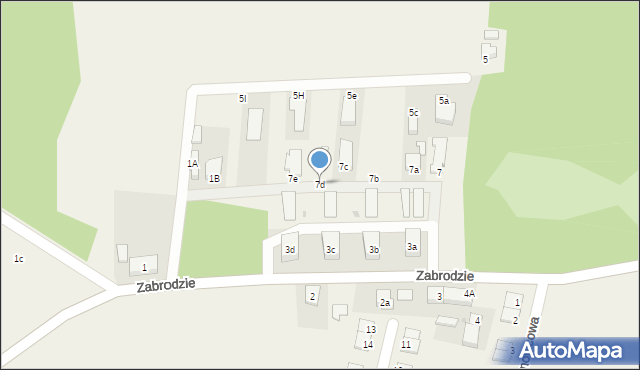 Zabrodzie, Zabrodzie, 7d, mapa Zabrodzie