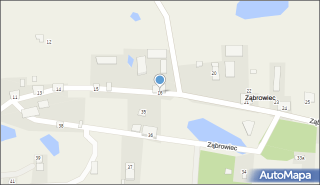 Ząbrowiec, Ząbrowiec, 16, mapa Ząbrowiec