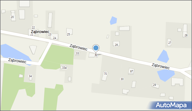 Ząbrowiec, Ząbrowiec, 32, mapa Ząbrowiec