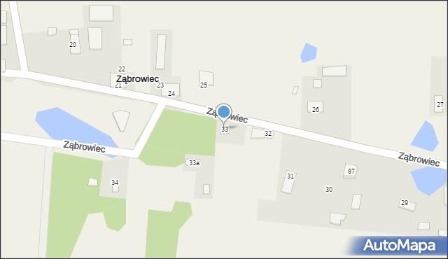 Ząbrowiec, Ząbrowiec, 33, mapa Ząbrowiec