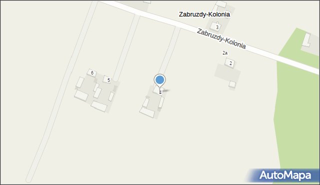 Zabruzdy-Kolonia, Zabruzdy-Kolonia, 4, mapa Zabruzdy-Kolonia