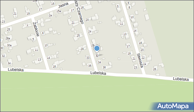 Zabrze, Zawiszy Czarnego, 32, mapa Zabrza