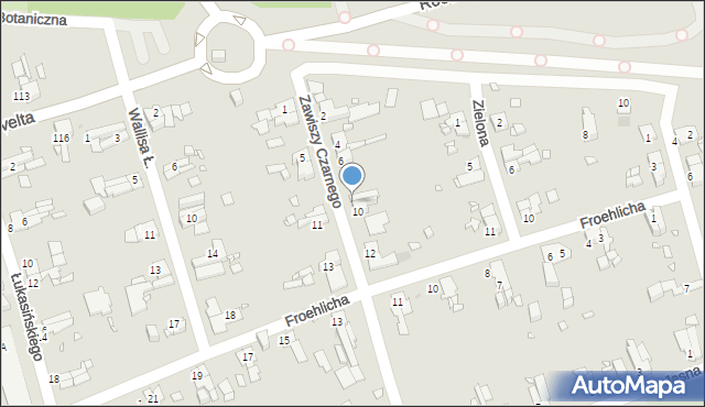 Zabrze, Zawiszy Czarnego, 8, mapa Zabrza