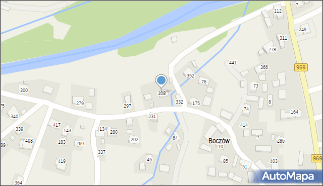 Zabrzeż, Zabrzeż, 308, mapa Zabrzeż