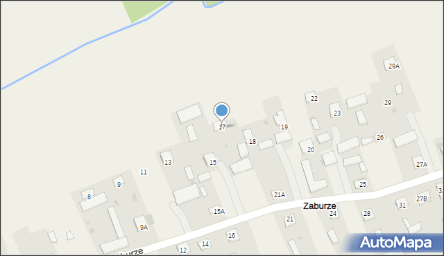 Zaburze, Zaburze, 17, mapa Zaburze