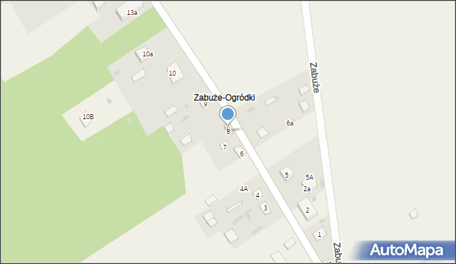 Zabuże, Zabuże, 8, mapa Zabuże