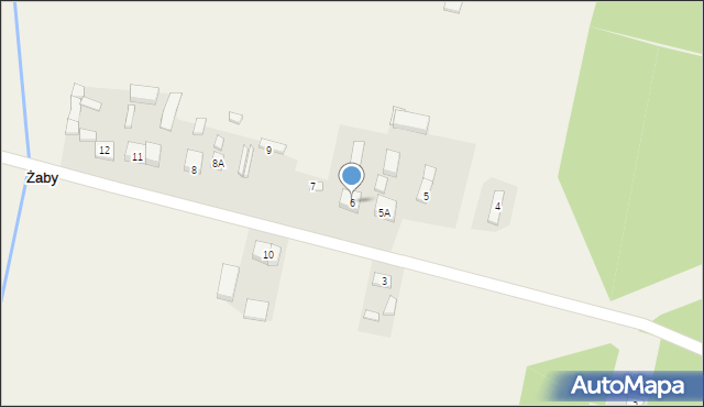 Żaby, Żaby, 6, mapa Żaby