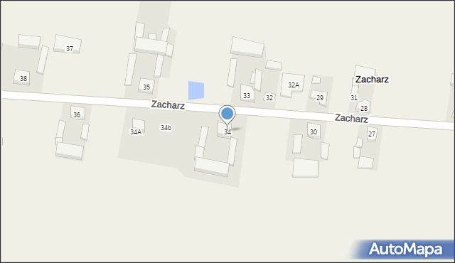 Zacharz, Zacharz, 34, mapa Zacharz