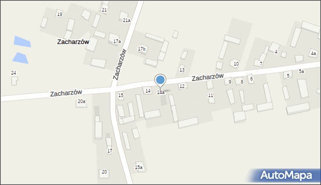 Zacharzów, Zacharzów, 14a, mapa Zacharzów