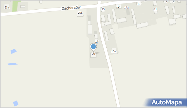 Zacharzów, Zacharzów, 20, mapa Zacharzów