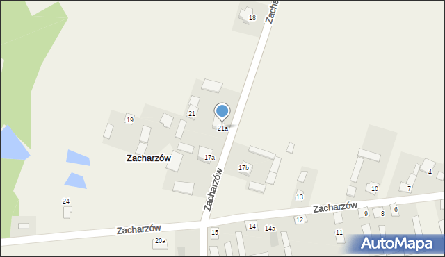 Zacharzów, Zacharzów, 21a, mapa Zacharzów