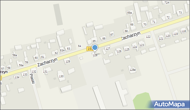Zacharzyn, Zacharzyn, 128, mapa Zacharzyn