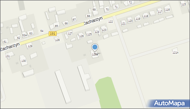 Zacharzyn, Zacharzyn, 128e, mapa Zacharzyn