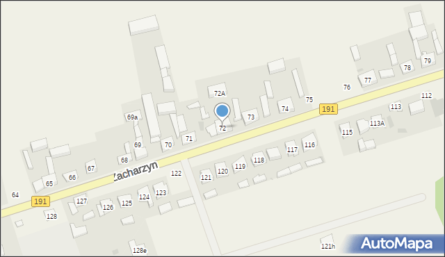 Zacharzyn, Zacharzyn, 72, mapa Zacharzyn