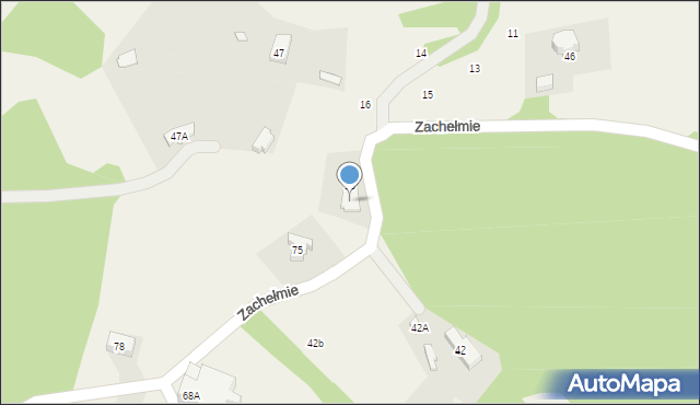 Zachełmie, Zachełmie, 76, mapa Zachełmie