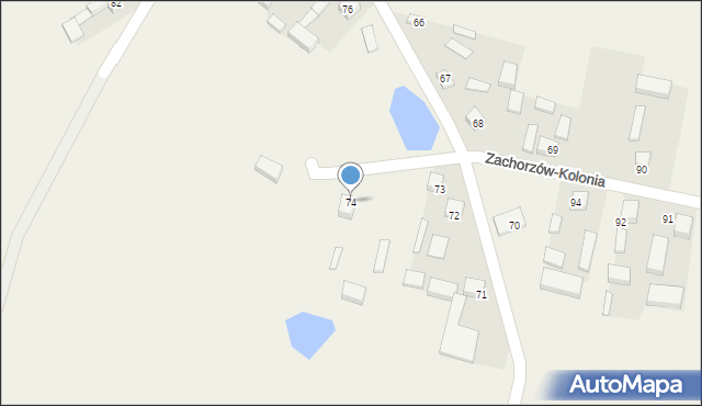 Zachorzów, Zachorzów, 74, mapa Zachorzów