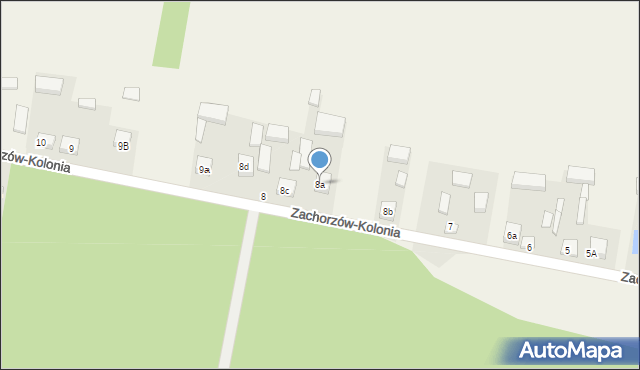 Zachorzów-Kolonia, Zachorzów-Kolonia, 8a, mapa Zachorzów-Kolonia