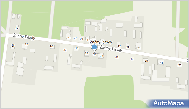 Żachy-Pawły, Żachy-Pawły, 38, mapa Żachy-Pawły