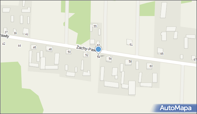 Żachy-Pawły, Żachy-Pawły, 54, mapa Żachy-Pawły