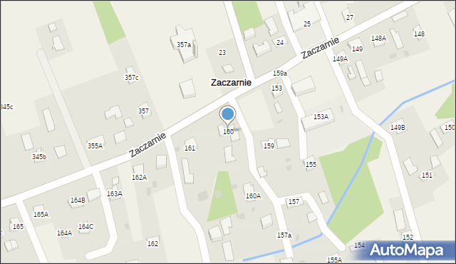 Zaczarnie, Zaczarnie, 160, mapa Zaczarnie