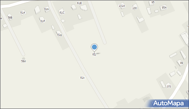 Zaczarnie, Zaczarnie, 61j, mapa Zaczarnie