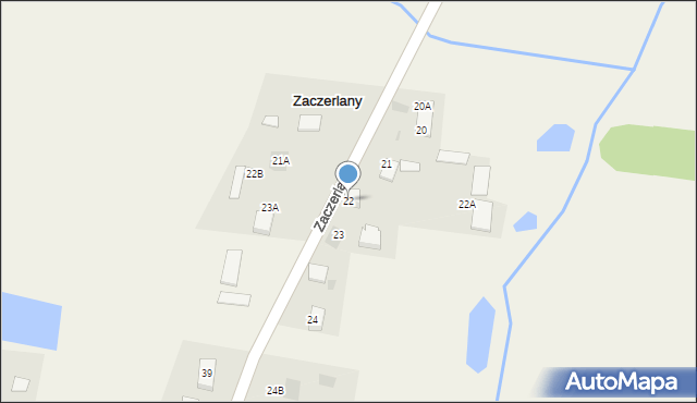 Zaczerlany, Zaczerlany, 22, mapa Zaczerlany