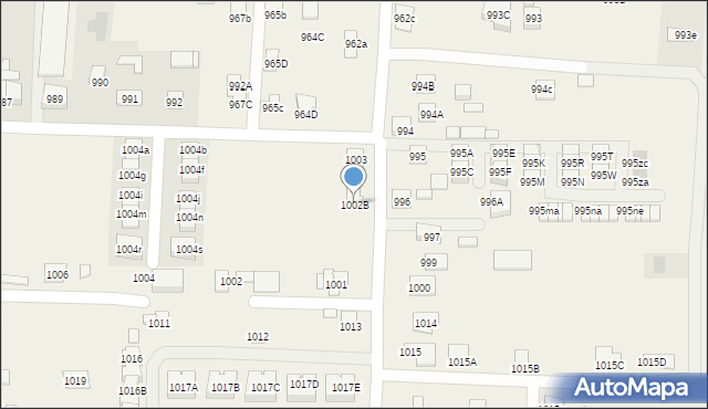 Zaczernie, Zaczernie, 1002B, mapa Zaczernie