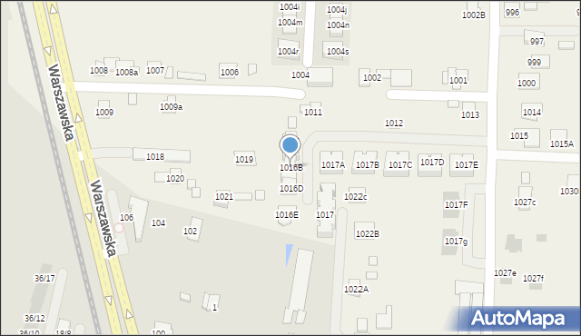 Zaczernie, Zaczernie, 1016B, mapa Zaczernie