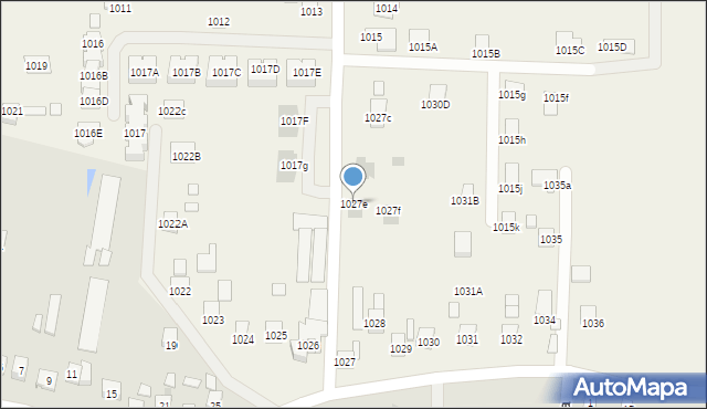 Zaczernie, Zaczernie, 1027e, mapa Zaczernie