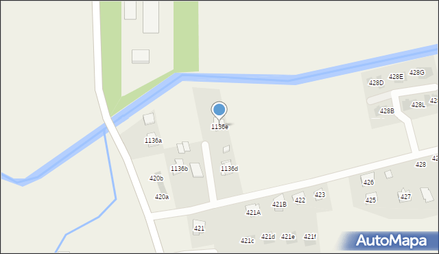 Zaczernie, Zaczernie, 1136e, mapa Zaczernie