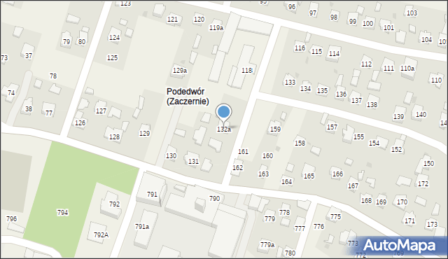 Zaczernie, Zaczernie, 132a, mapa Zaczernie