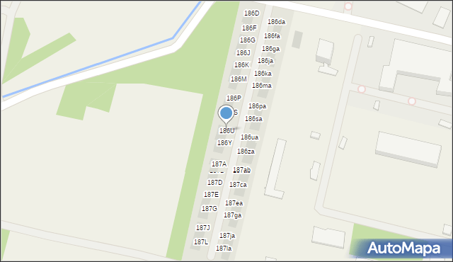 Zaczernie, Zaczernie, 186U, mapa Zaczernie