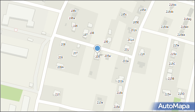 Zaczernie, Zaczernie, 205, mapa Zaczernie