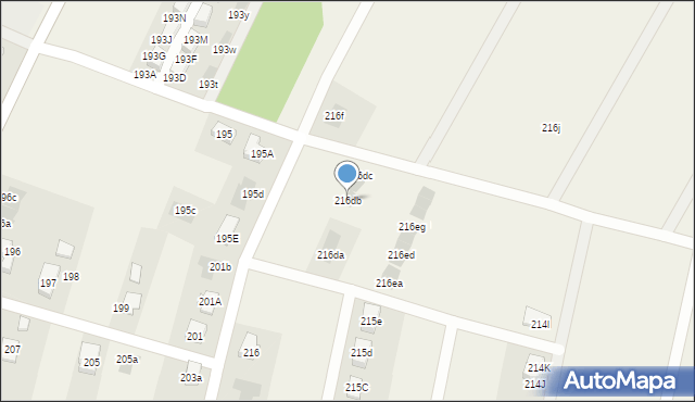 Zaczernie, Zaczernie, 216db, mapa Zaczernie