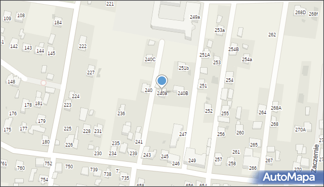Zaczernie, Zaczernie, 240a, mapa Zaczernie