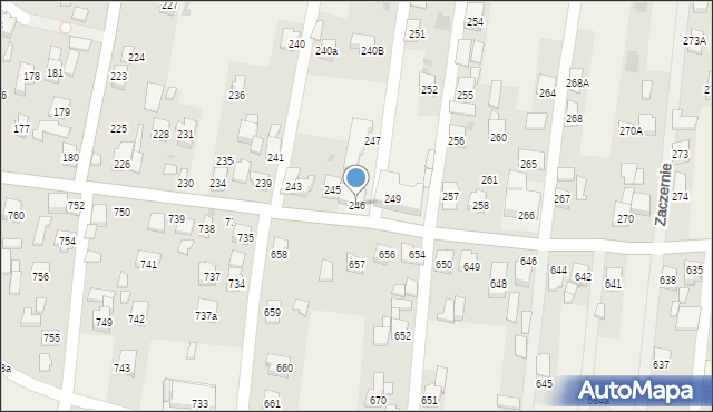 Zaczernie, Zaczernie, 246, mapa Zaczernie
