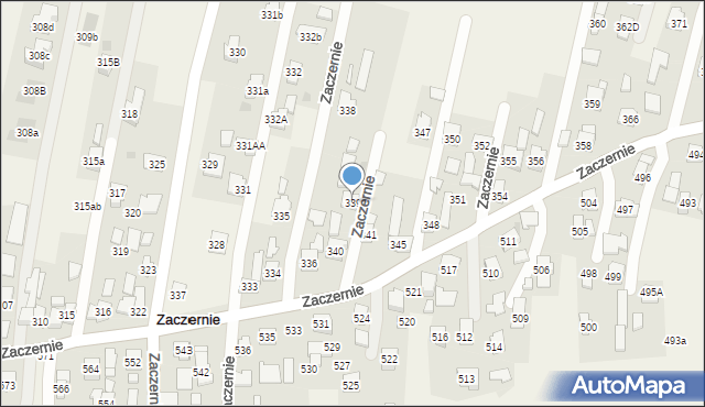 Zaczernie, Zaczernie, 339, mapa Zaczernie