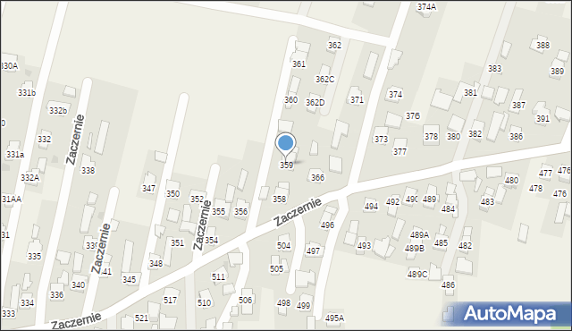 Zaczernie, Zaczernie, 359, mapa Zaczernie