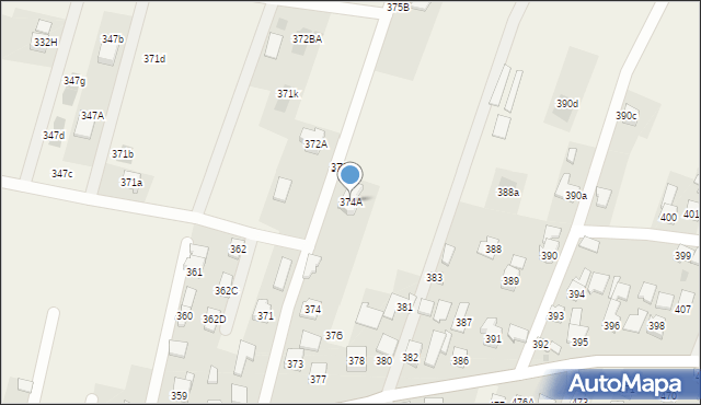 Zaczernie, Zaczernie, 374A, mapa Zaczernie