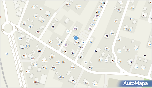 Zaczernie, Zaczernie, 48E, mapa Zaczernie