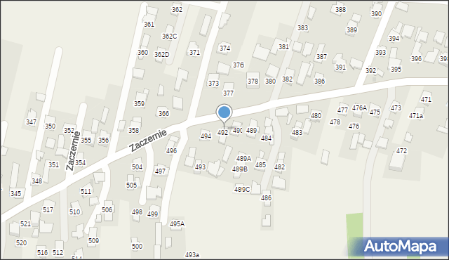 Zaczernie, Zaczernie, 491, mapa Zaczernie