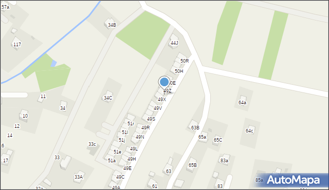 Zaczernie, Zaczernie, 49Y, mapa Zaczernie