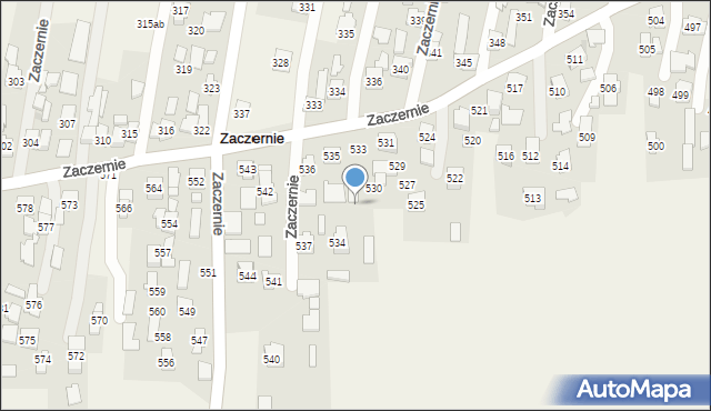 Zaczernie, Zaczernie, 532, mapa Zaczernie