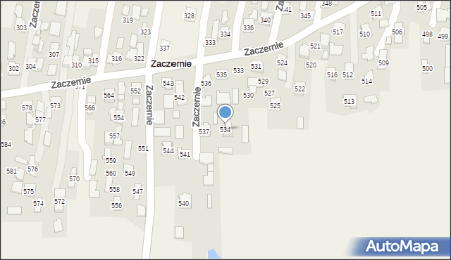 Zaczernie, Zaczernie, 534, mapa Zaczernie