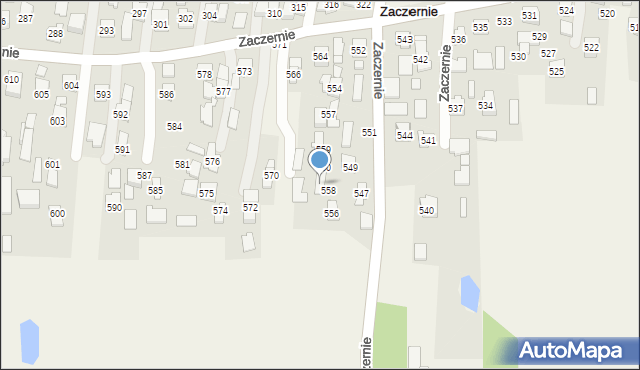 Zaczernie, Zaczernie, 561, mapa Zaczernie
